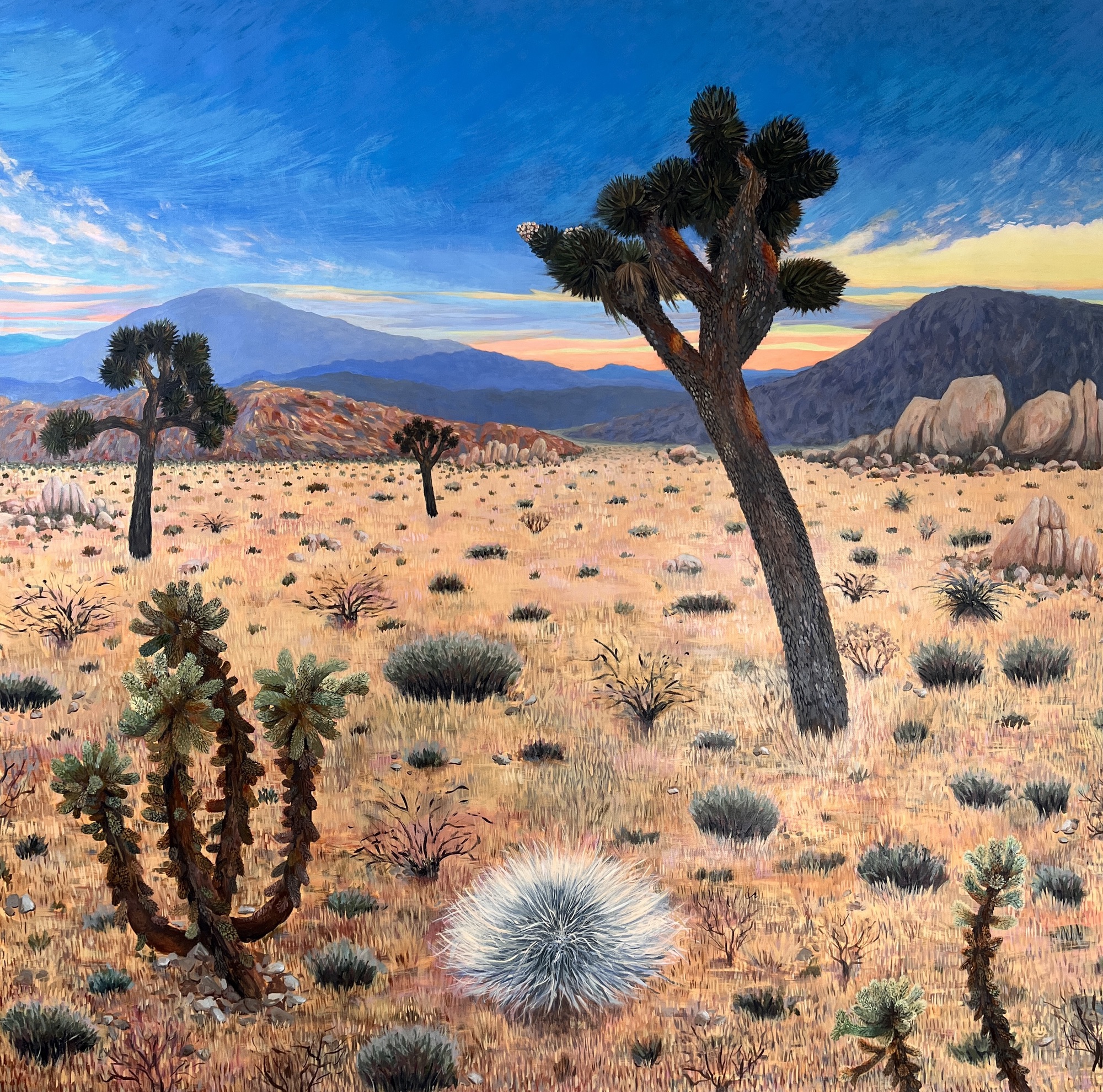 Pirates of Joshua Tree at Witching Hour painting on canvas by Louise Grace