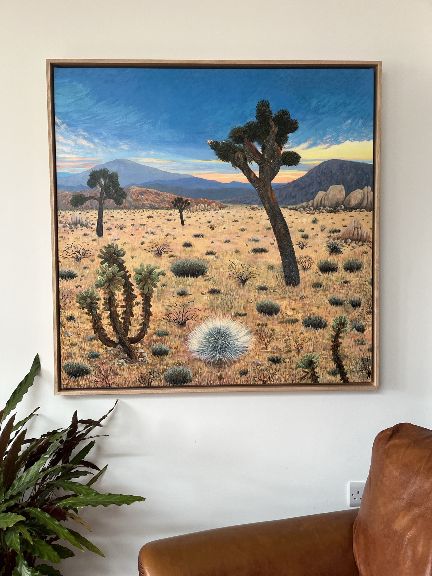 Pirates of Joshua Tree at Witching Hour - acrylic painting of Joshua Trees in desert