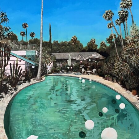 Ramones Ranch, 2025 - Swimming pool painting by Louise Grace