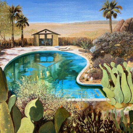 Framed - Rockbound Oasis acrylic painting on canvas