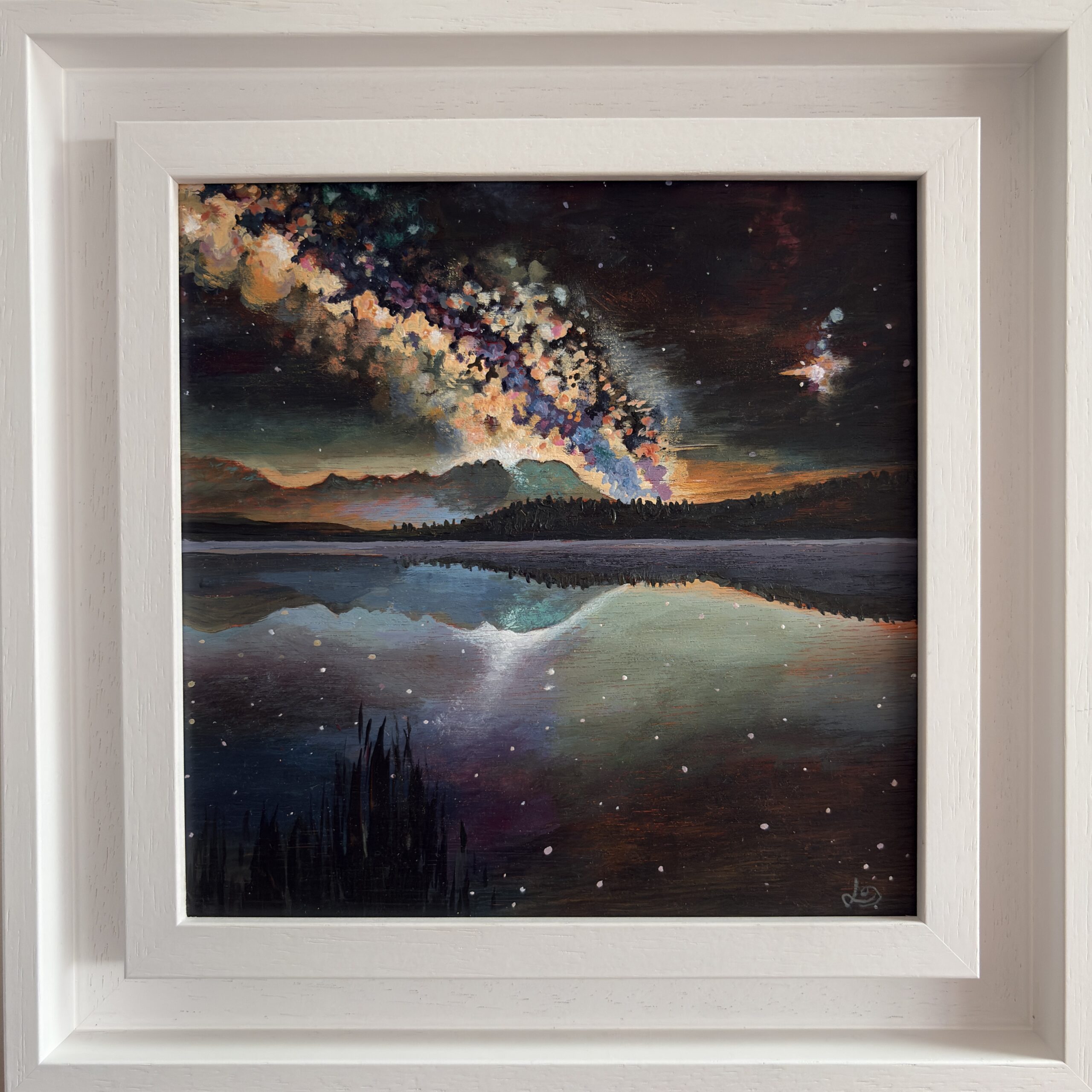 Upside Down framed in White St Ives Frame